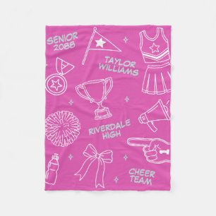 Couverture Polaire Cadeau senior pour l'équipe de pom-pom girls Doodl