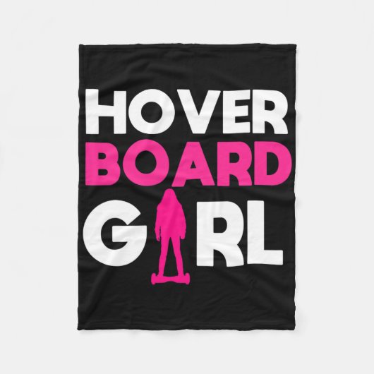 Couverture Polaire Cadeau sur le thème du Hoverboard pour filles (Devant)