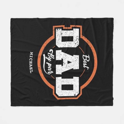 Couverture Polaire Cadeau texte personnalisé pour papa (Devant (Horizontal))