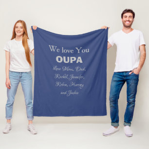 Couverture Polaire Cadeau unique pour Oupa, Noms personnalisés, migno