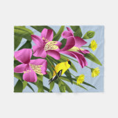 Couverture Polaire Cadeaux américains d'art de chardonneret (Devant (Horizontal))