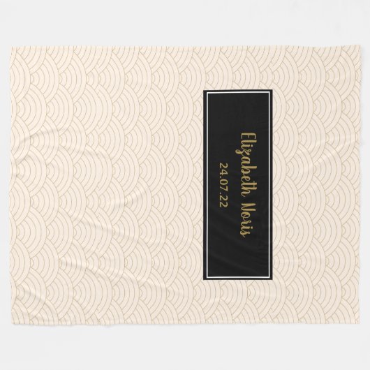 Couverture Polaire Cadeaux Baptême JW customisés (Devant (Horizontal))