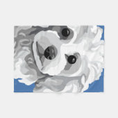 Couverture Polaire Cadeaux blancs de caniche (Devant (Horizontal))