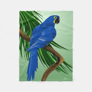 Couverture Polaire Cadeaux bleus de perroquet