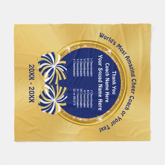 Couverture Polaire Cadeaux Cheerleading faits sur commande de car de (Devant (Horizontal))