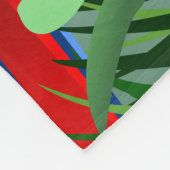 Couverture Polaire Cadeaux d'amant de perroquet d'ara d'écarlate (Coin)