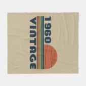 Couverture Polaire Cadeaux d'anniversaire vintages personnalisés (Devant (Horizontal))