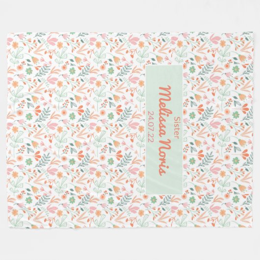 Couverture Polaire Cadeaux de baptême JW personnalisés pour soeurs - (Devant (Horizontal))