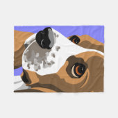 Couverture Polaire Cadeaux de Basset Hound (Devant (Horizontal))