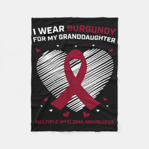 Couverture Polaire Cadeaux de cancer du sang Petite-fille Myélome mul