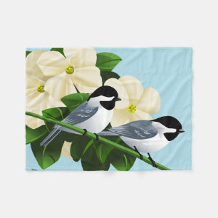 Couverture Polaire Cadeaux de Chickadee couverts par noir