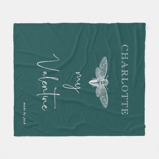 Couverture Polaire Cadeaux de confession de la Saint-Valentin créatif (Devant (Horizontal))