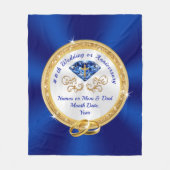 Couverture Polaire Cadeaux de l'Mariage Christian, Sapphire (Devant)