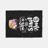 Couverture Polaire Cadeaux de mariage | Moi Tous Vous Aime Tous (Devant (Horizontal))