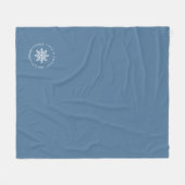 Couverture Polaire Cadeaux de mariage poussiéreux bleu hiver pour inv (Devant (Horizontal))