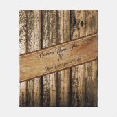 Couverture Polaire Cadeaux de mariage rustique personnalisés, couvert (Devant)
