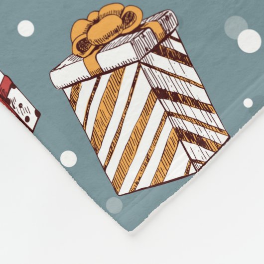 Couverture Polaire Cadeaux de Noël motif (Coin)