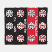 Couverture Polaire Cadeaux de pompiers personnalisés, (Devant (Horizontal))