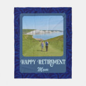 Couverture Polaire Cadeaux de retraite heureux personnalisés pour mam (Devant)