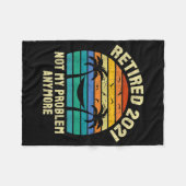 Couverture Polaire Cadeaux de retraite Vintage Retraité 2021 (Devant (Horizontal))