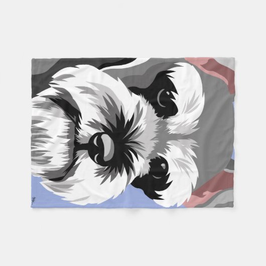 Couverture Polaire Cadeaux de Schnauzer miniature (Devant (Horizontal))