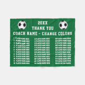 Couverture Polaire Cadeaux de super entraîneurs de soccer personnalis (Devant (Horizontal))