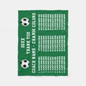 Couverture Polaire Cadeaux de super entraîneurs de soccer personnalis (Devant)