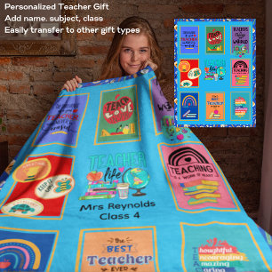 Couverture Polaire Cadeaux d'enseignant personnalisé Appréciation Mer