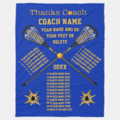 Couverture Polaire Cadeaux d'entraîneur de lacrosse de mercis des (Devant)