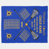 Couverture Polaire Cadeaux d'entraîneur de lacrosse de mercis des (Devant (Horizontal))
