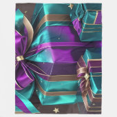 Couverture Polaire Cadeaux Enveloppés Turquoise Violet (Devant)