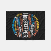 Couverture Polaire Cadeaux ménagères amusant semaine de ménage Appréc (Devant (Horizontal))