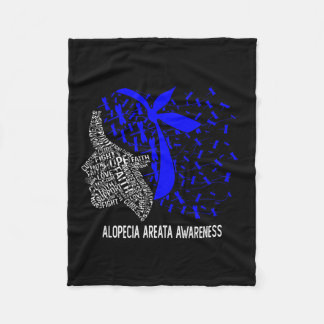 Couverture Polaire Cadeaux Nous Portons Bleu Pour Alopecia Areata Sen