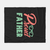 Couverture Polaire Cadeaux papa | Père fier (Devant (Horizontal))