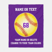 Couverture Polaire Cadeaux personnalisés d'équipe du base-ball votre (Devant)
