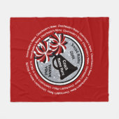 Couverture Polaire Cadeaux personnalisés rouges, blancs, noirs (Devant (Horizontal))