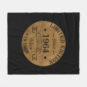 Couverture Polaire Cadeaux personnalisés soixante vintages 60e annive (Devant (Horizontal))