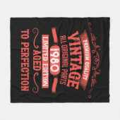 Couverture Polaire Cadeaux personnalisés vintages 45e anniversaire ro (Devant (Horizontal))