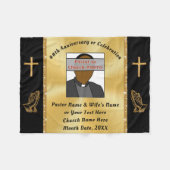 Couverture Polaire Cadeaux pour l'anniversaire du pasteur et de la fe (Devant (Horizontal))