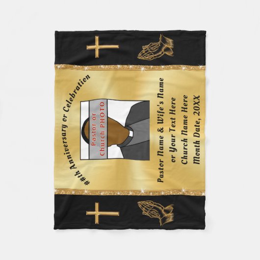 Couverture Polaire Cadeaux pour l'anniversaire du pasteur et de la fe (Devant)