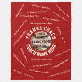 Couverture Polaire Cadeaux rouges et blancs d'entraîneur de (Devant)