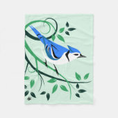 Couverture Polaire Cadeaux stylisés de geai bleu (Devant)