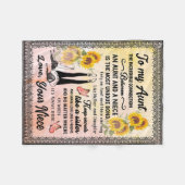 Couverture Polaire Cadeaux Tantes | Lettre À Ma Tante Amour De La Niè (Devant (Horizontal))