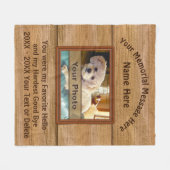 Couverture Polaire Cadeaux uniques de mémorial d'animal familier (Devant (Horizontal))