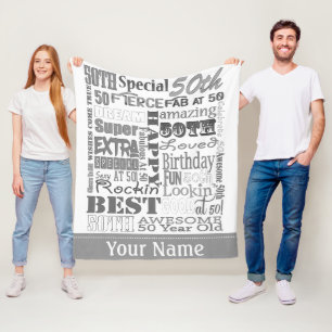Couverture Polaire Cadeaux Uniques Et Spéciaux 50e Anniversaire