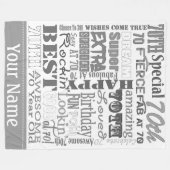 Couverture Polaire Cadeaux Uniques Et Spéciaux 70e Anniversaire (Devant (Horizontal))