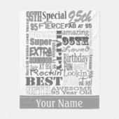 Couverture Polaire Cadeaux Uniques Et Spéciaux 95e Anniversaire (Devant)