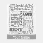 Couverture Polaire Cadeaux Uniques Et Spéciaux De Fête Du 40E Anniver (Devant)