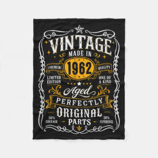 Couverture Polaire Cadeaux vintage 1962 65 ans pour hommes 65 ans