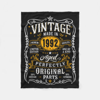 Couverture Polaire Cadeaux vintage 1992 35 ans pour hommes 35